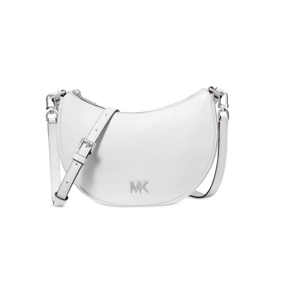 MICHAEL KORS Kyla leather pouchette shoulder crossbody bag -Optic White - Picture 1 of 8